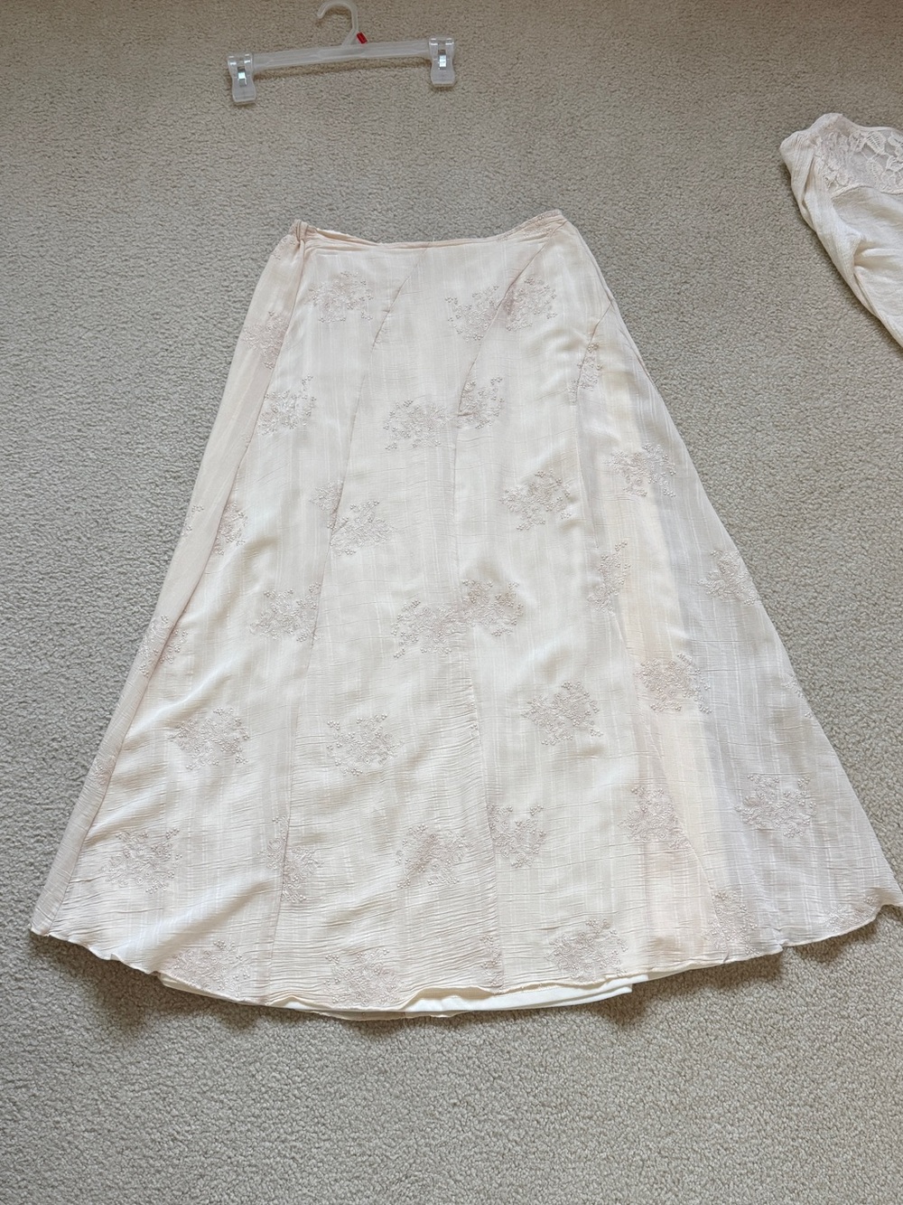 Women's Cream A-Line Skirt
